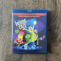 Disney Pixar Inside Out Animated Film Blu-Ray 3D & DVD Movies