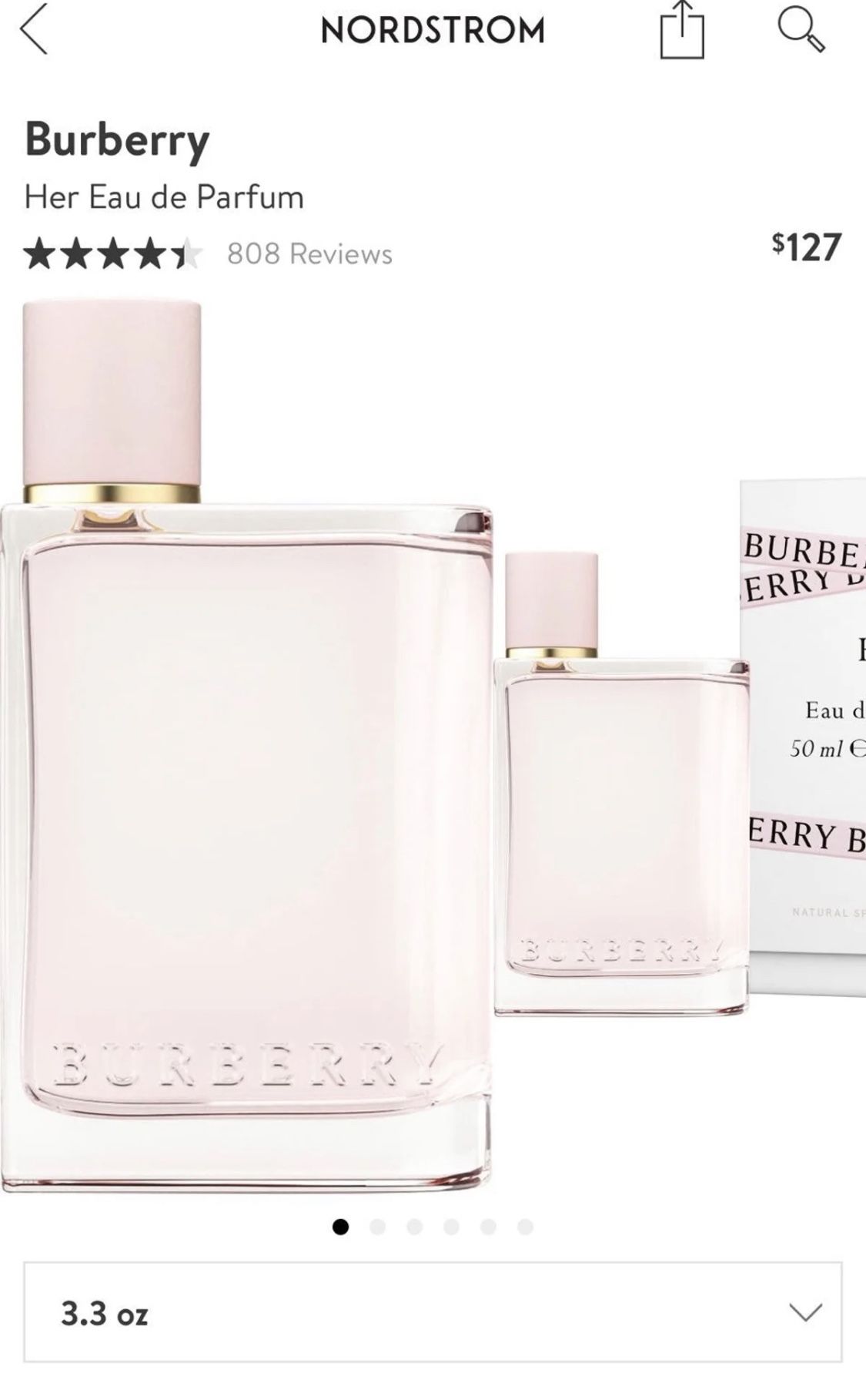 Her Burberry perfume