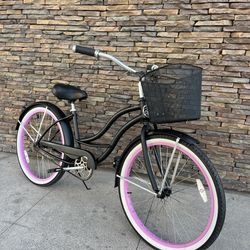 Micargi “ Tahiti “ 26 inch Beach Cruiser w/ Basket Matte Black