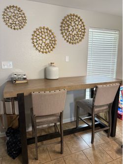 Real wood bar table rooms to go