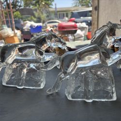 Vintage Glass Horses