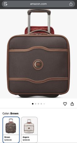 DELSEY PARIS Chatelet 2.0 Softside Luggage Under-Seater with 2 Wheels, Chocolate Brown, Carry on 16 Inch