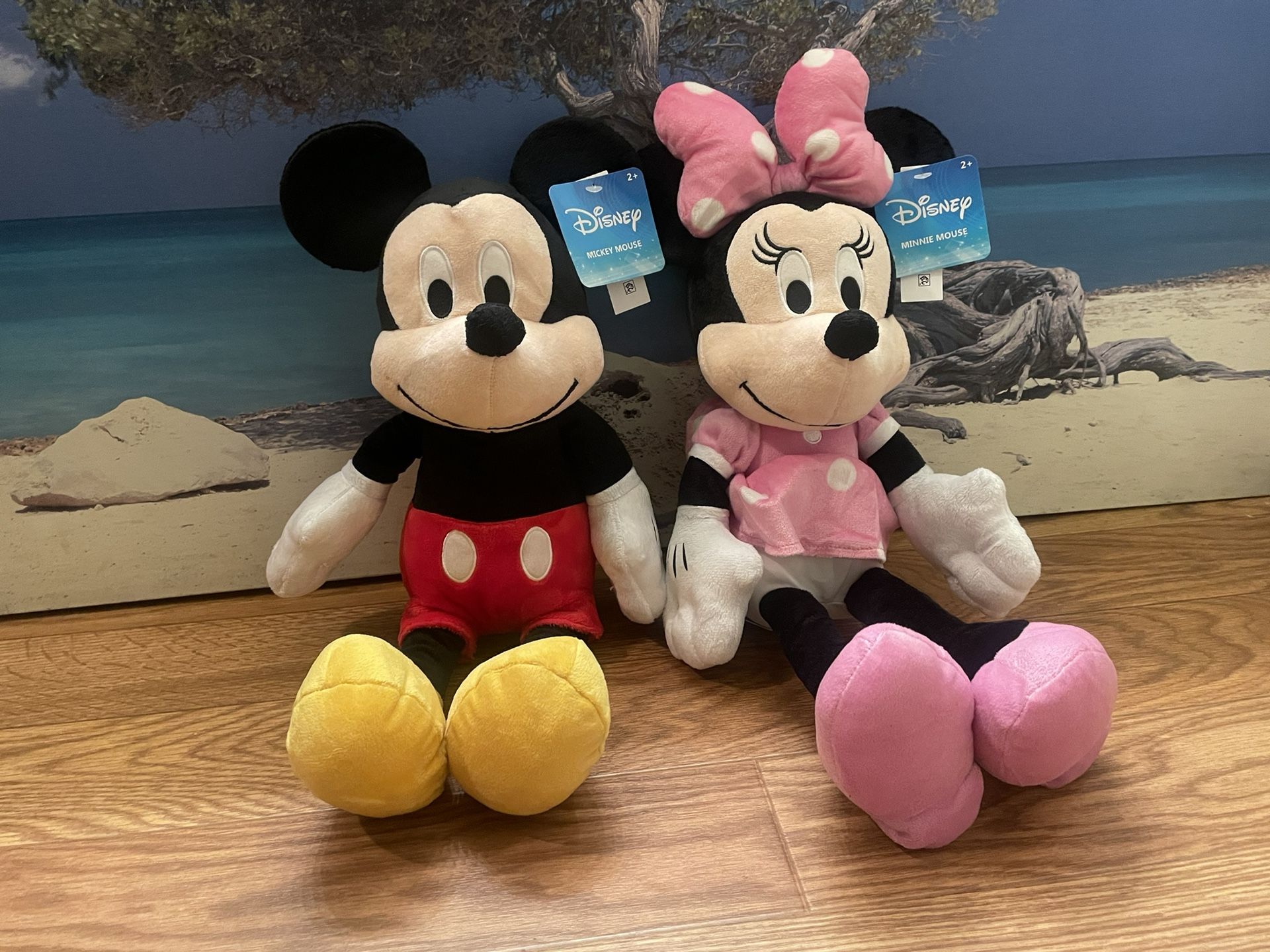 Disney Mickey and Minnie Mouse 19-inch Plush Stuffed Animals