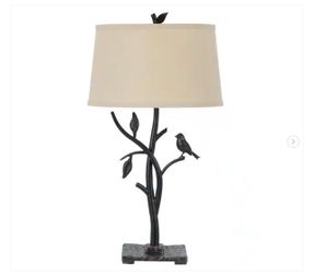 CAL Lighting 29 in. Height Iron 3-Way Medora Table Lamp with Hardback Shade - New