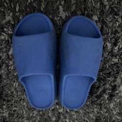 Blue Yeezy Slides
