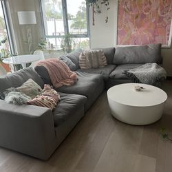 Grey Down Feather Sectional