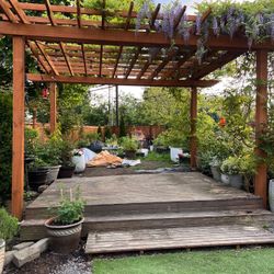 Cedar Decking And Pressure Treated Frame 