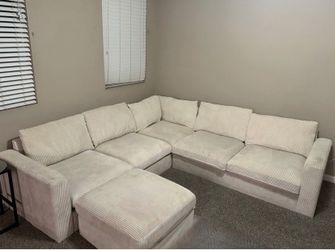 Cream Sectional Sofa with Ottoman Beautiful cream/off-white sectional sofa