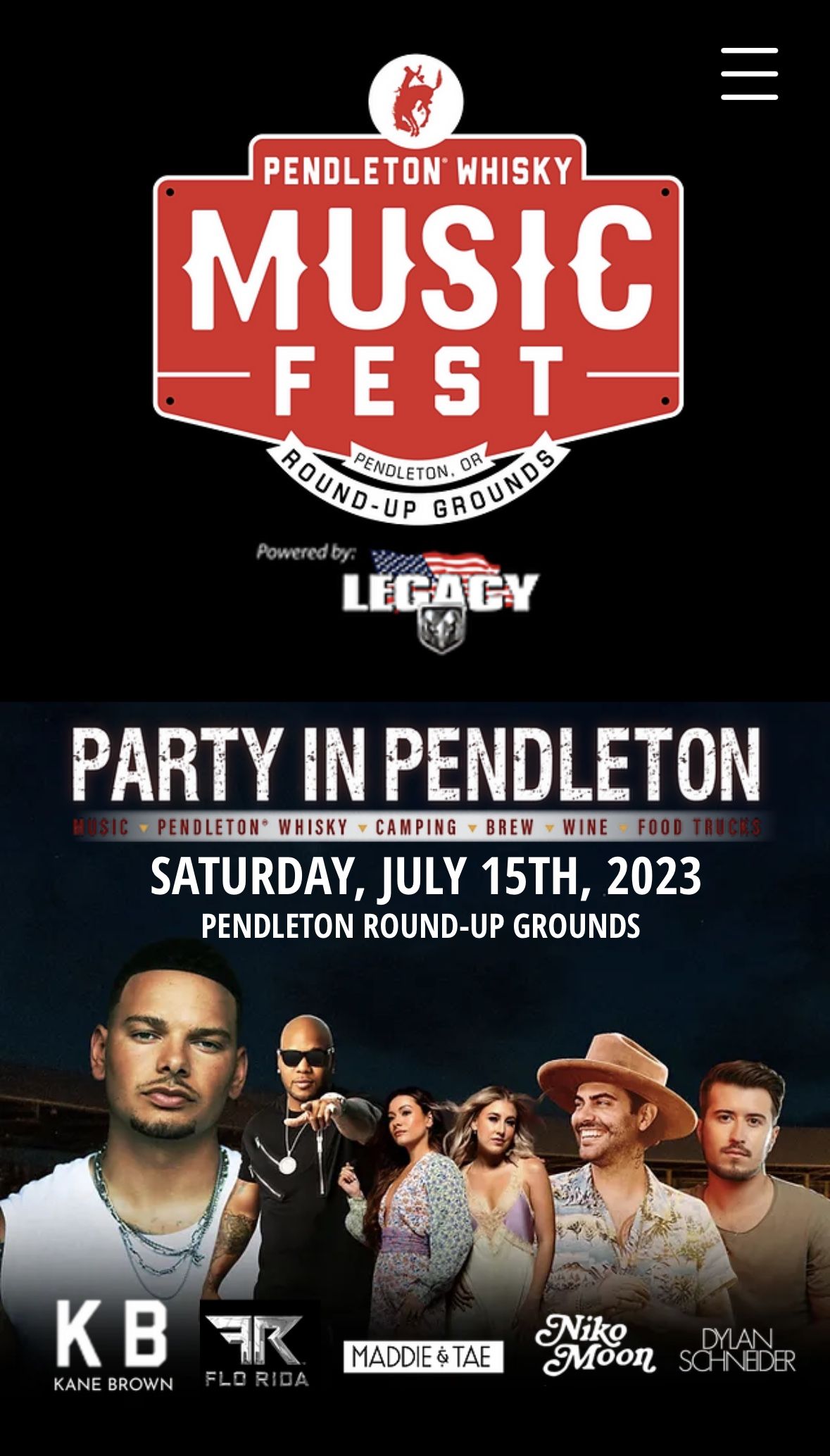 Pendleton Whisky Music Fest W/ Kane Brown