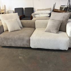 Sectional Couches for Living Room,102inch Cloud Couch Modular Sectional Sofa,Modern Corduroy Couch Love Seat,Cushion Covers Removable& Washable 