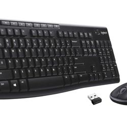 Logitech MK270 Wireless Keyboard and Mouse Combo - Keyboard and Mouse Included, Long Battery Life