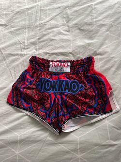 Yokkao Muay Thai Shorts Red/Blue Tiger