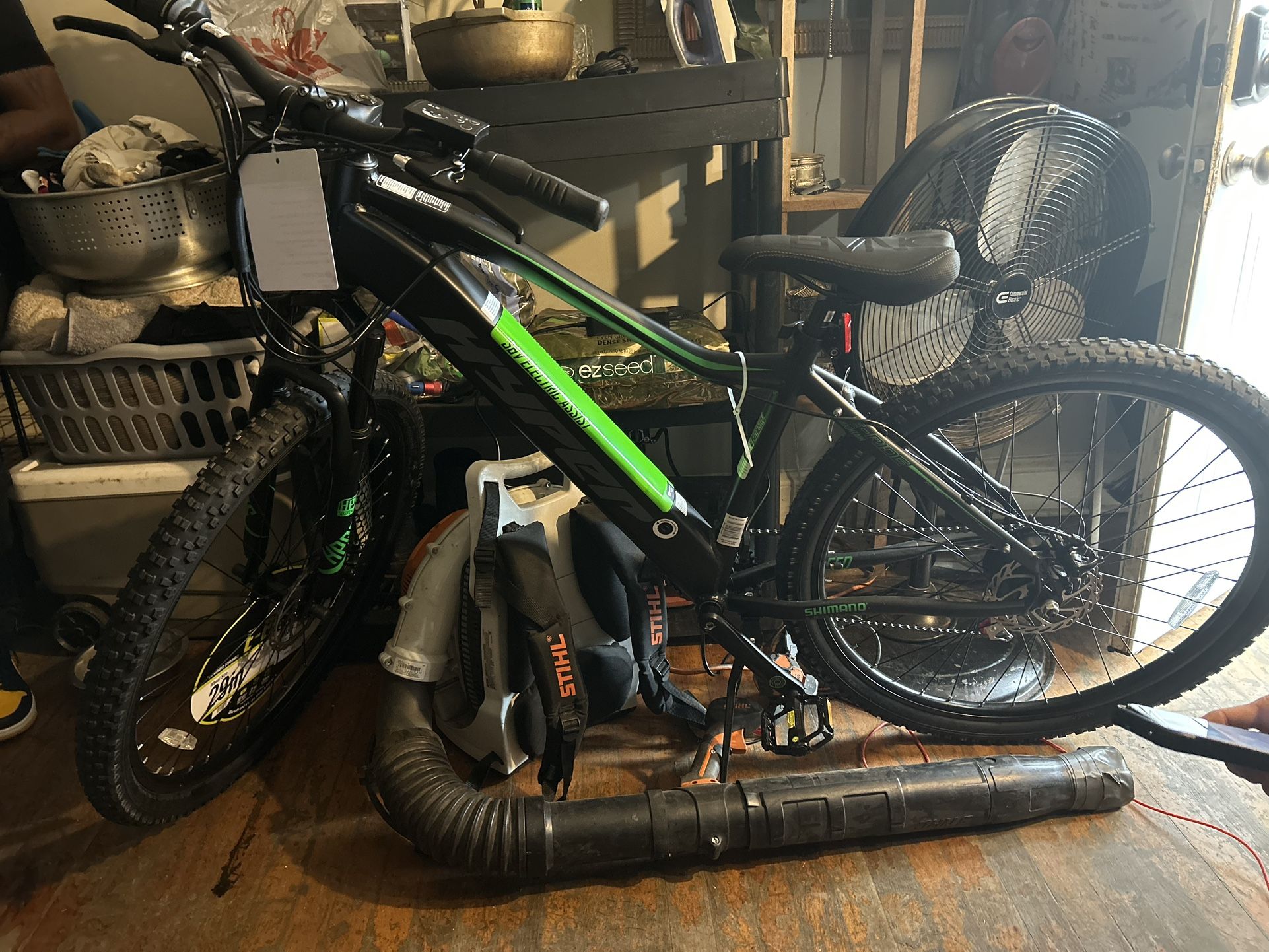 29" Hyper Bicycles 36V Electric Mountain Bike for Adults, Pedal-Assist, 250W E-Bike Motor, Black