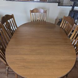 Vintage family kitchen table with extenders
