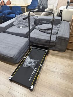 YPOO 16% Walking Pad Incline, Treadmills for Home, Handle Bar, Foldable 16% Incline Home Treadmill, Foldable Walking Pad with Handles, 5MPH, 300LBS Ca