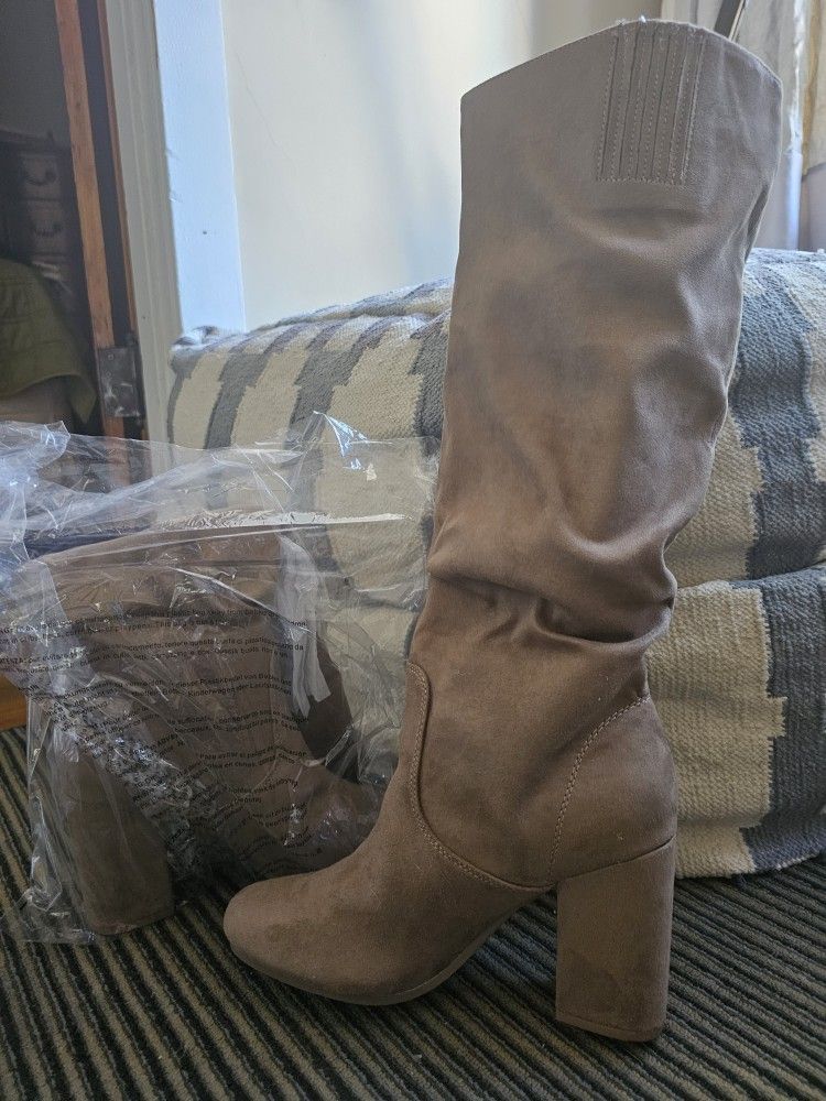 JUSTFAB Leona heeled boot, size 8 women's, NEW IN BOX