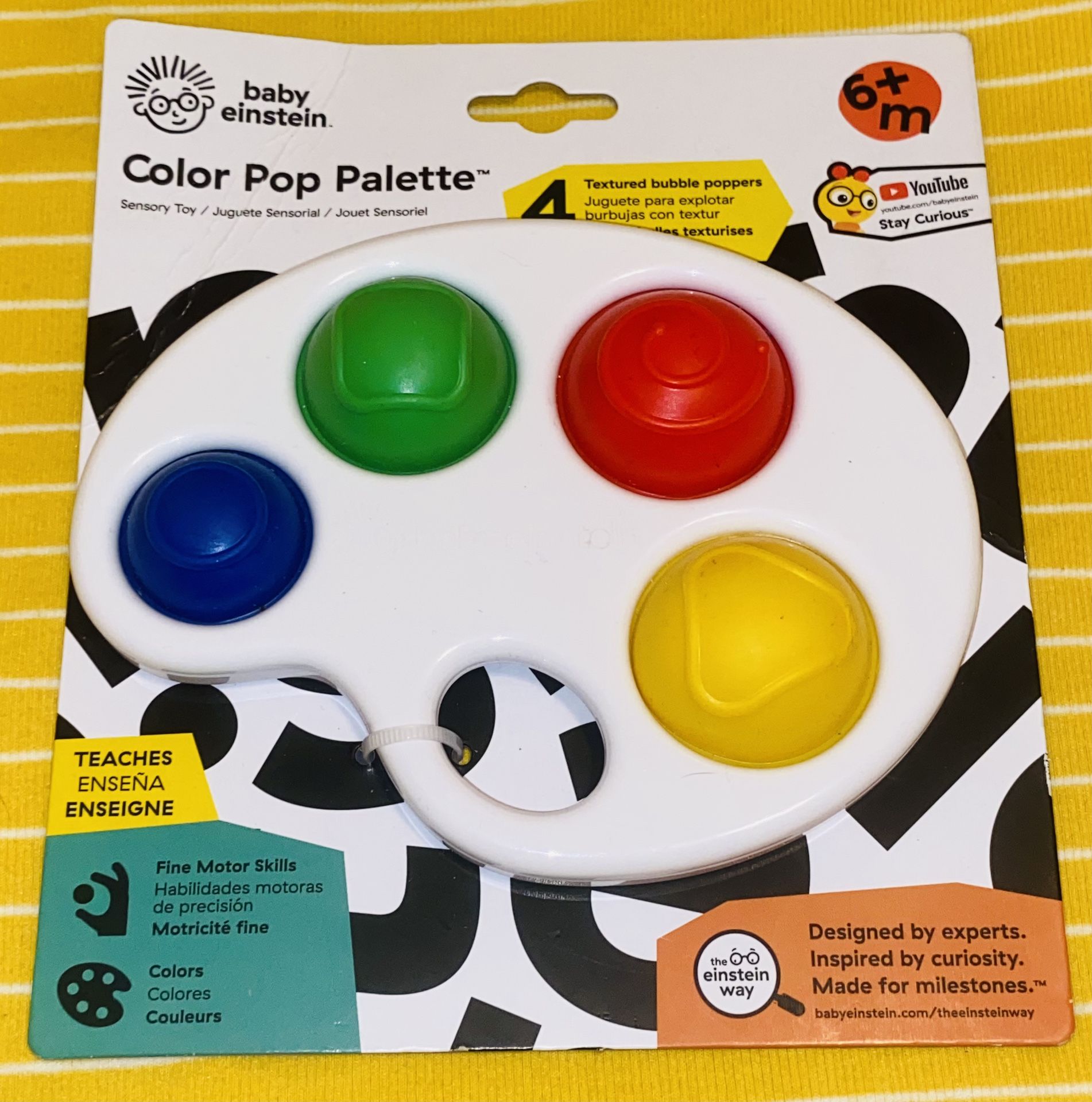 6+ MONTHS🔴🟢🌈🔵🟡 BABY EINSTEIN COLOR POP PALETTE⚪️🌈🎨✨EDUCATIONAL TOY🟢🟡🔵🔴✨