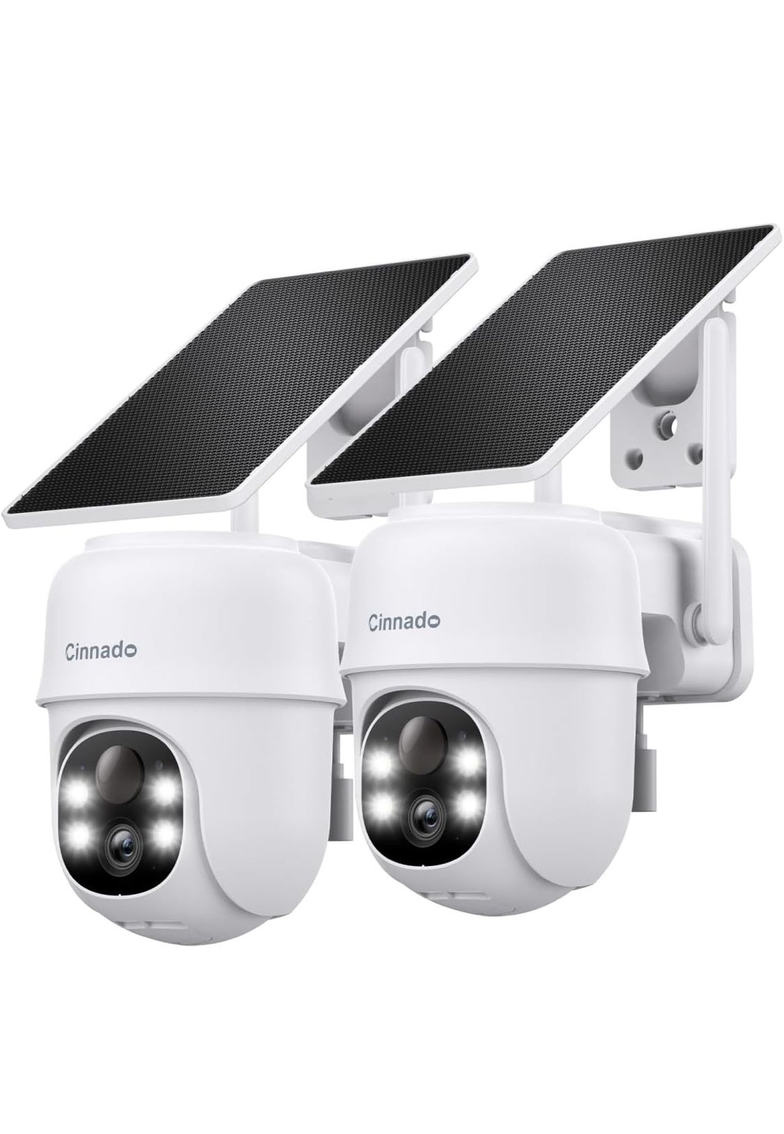 2K Cameras for Home Security-2.4G WiFi Outdoor Camera Wireless Solar/Battery Powered with solar panel, 360° Viewing, AI