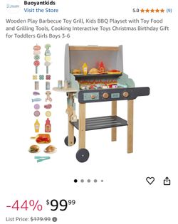 Wooden BBQ Play Grill Set 