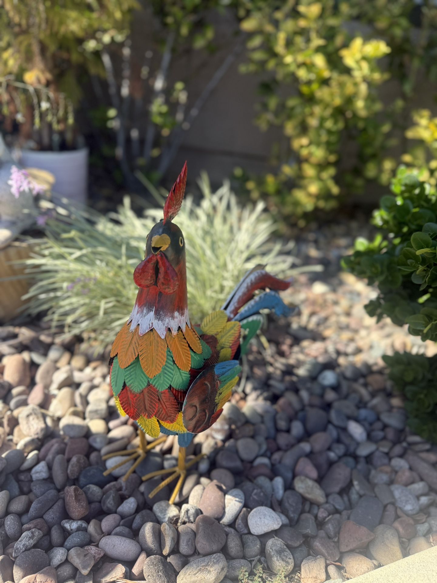 Colorful Metal Rooster Yard Decor  Perfect Garden Accent! 🐓🌿