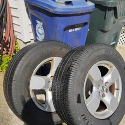 2 Rims With Tires Mounted Size 265 65 R17