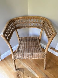 Wicker Rattan Barrel Accent Chair