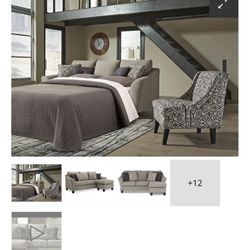 Sleeper Sofa w/ Fold Out Queen Mattress