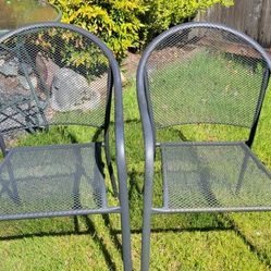 2 Metal Mesh Chairs
