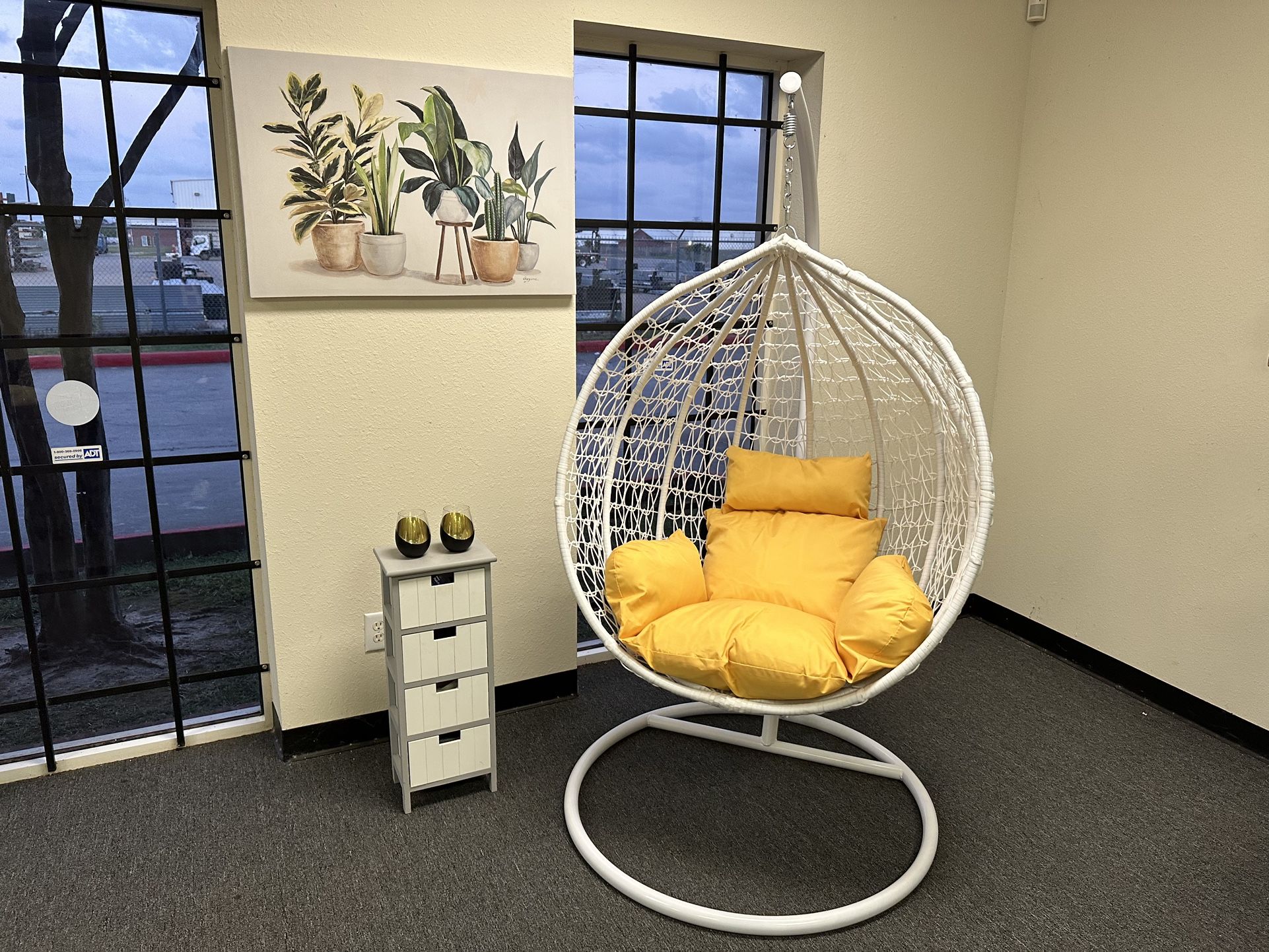 Brand New Swing Chair With Stand And Cushions