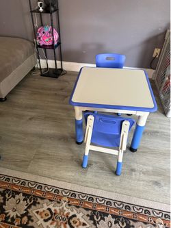 Toddler table. Chair and swing