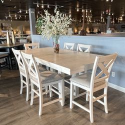 White 7pc Dining Room Set 