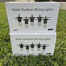 48ft. solar string lights outdoor. solar and electric charger