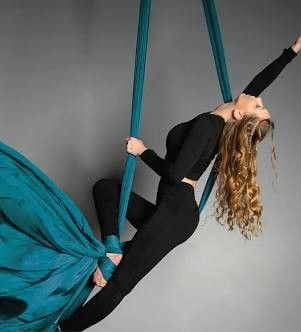 Teal Aerial Silks