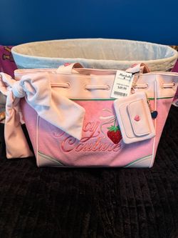 Juicy Couture Pink Velour Tote Bag