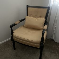 Gold  Satin Accent Chair