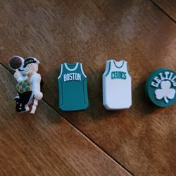 Lot Of 4 Boston Celtics Shoe Charms 