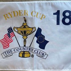 1999 Ryder Cup Pin Flag The Country Club Brookline - Vintage 