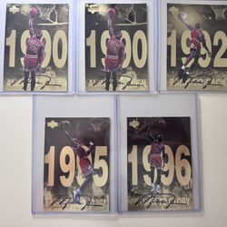 Michael Jordan Five (5) 4X6 Jumbo Cards