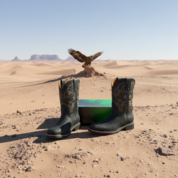 Bota de hombre  tejido artesanal