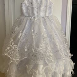 Baptism Dress Size 3/4 With Head Crown