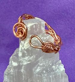 Adjustable Wire Wrapped Copper Ring