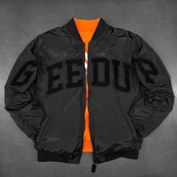 Geedup Reversible Bomber Black/Orange - Medium