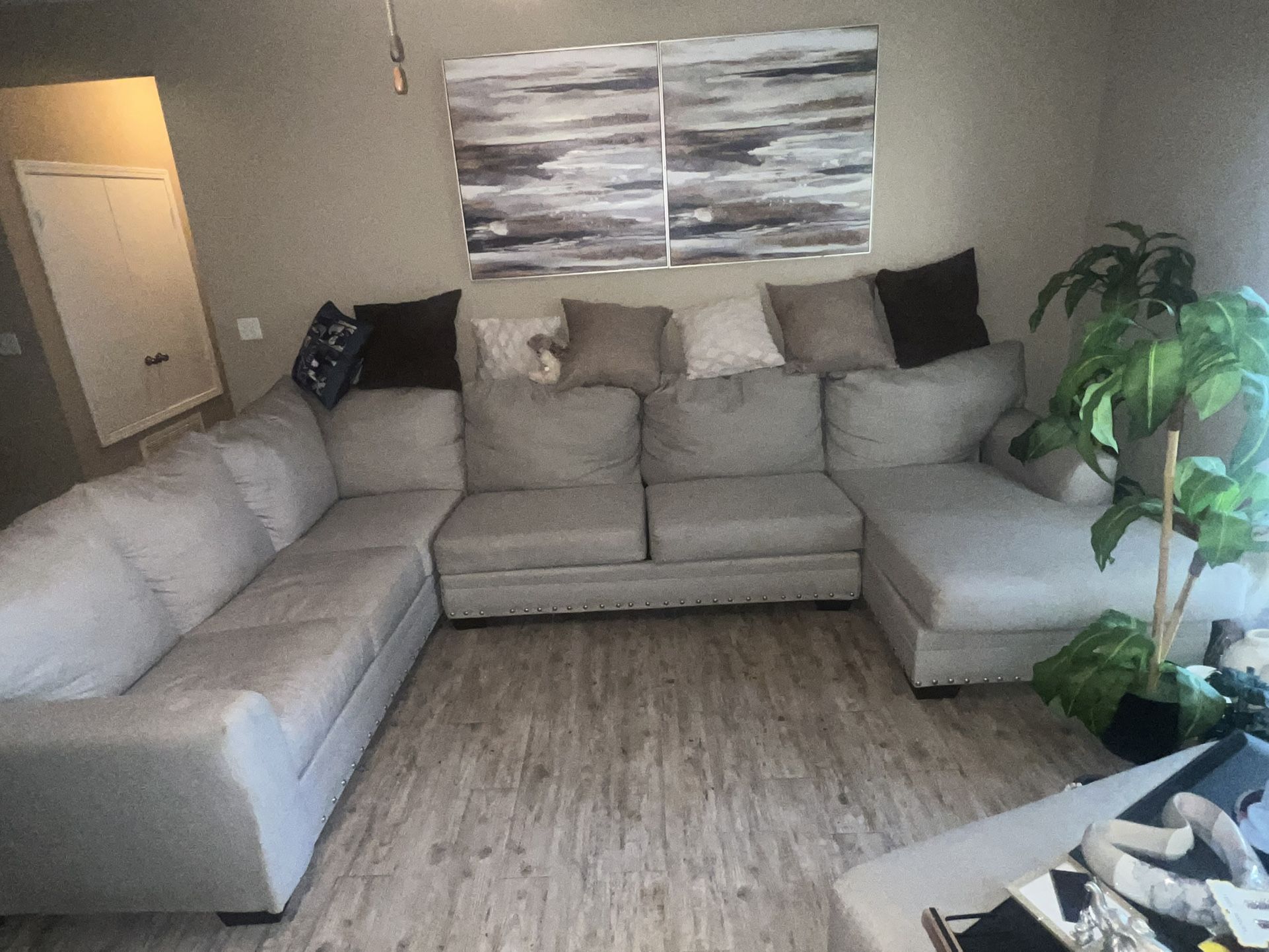 U- Shaped Sofa + ottoman