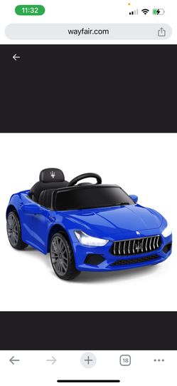 Toddler Blue Toy Maserati Car