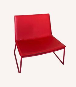 CB2 Triumph Red Lounge Chair – Modern Sling Accent Chair