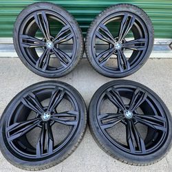 Black 22” BMW X5 X6 Sport M Factory OEM Wheels Rims Tires 22 inch