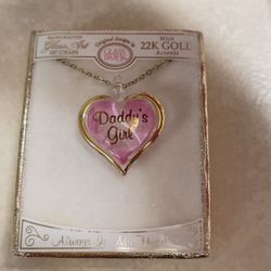 Dad’s Girl PINK HEART PENDANT WITH 18" CHAIN