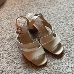 Sole Society Leather Heels Sandals Sz 6.5