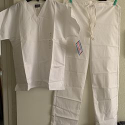Scrubs: white: New:: $6.00 Each.  Chino, Ca 