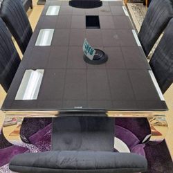 5 Pcs Dining Room Set Dining Table and 4 Chairs 